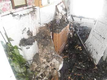 Before Bathroom Fire Damage