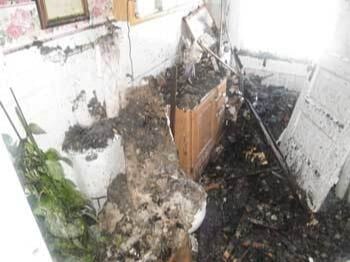 Before Bathroom Fire Damage