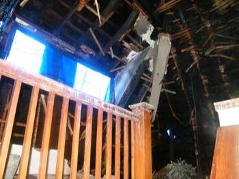 Before Stairway Fire Damage