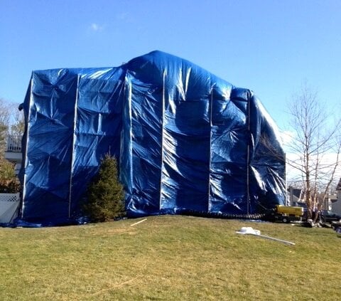 Home covered tarp