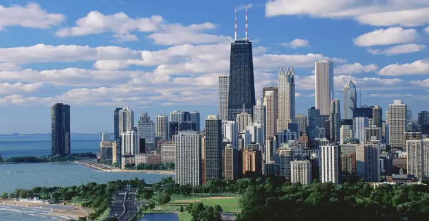 Chicago skyline.