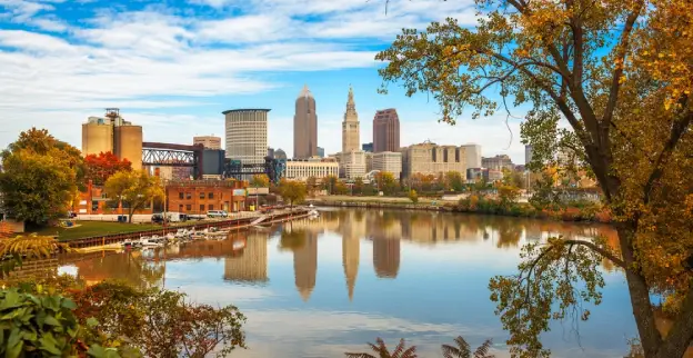 Cleveland skyline.