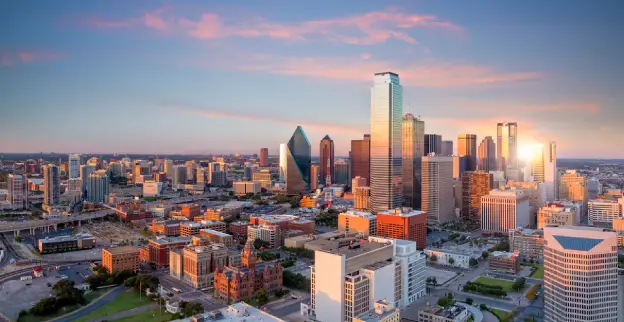 Dallas city skyline.