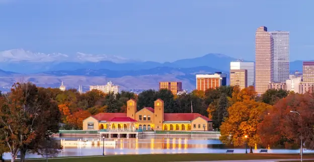 Denver skyline.