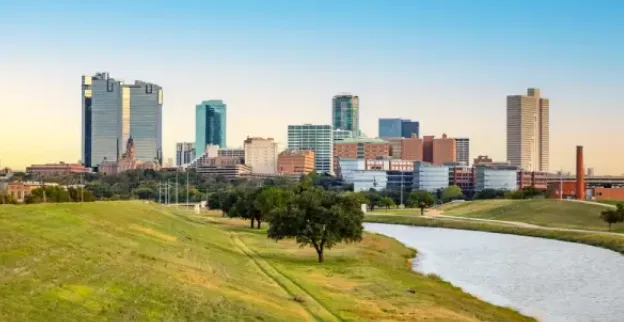 The Fort Worth, TX, skyline.