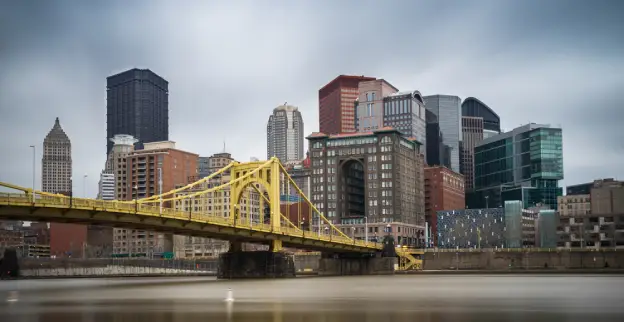 Pittsburgh PA skyline.