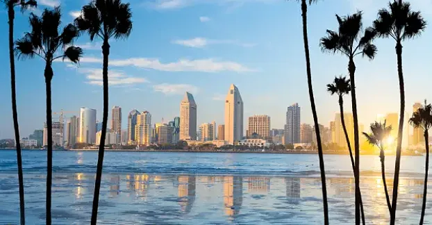 The San Diego, California, skyline.