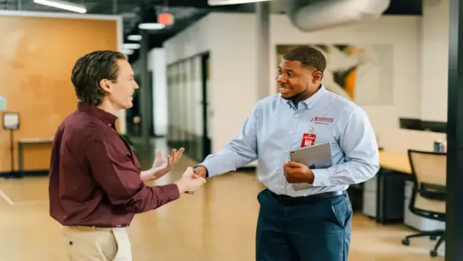 RBW professional greeting the customer.