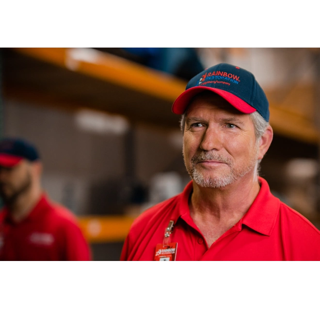 Rainbow Restoration professional with gray beard - close up.