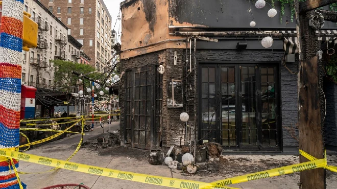 Burned down restaurant