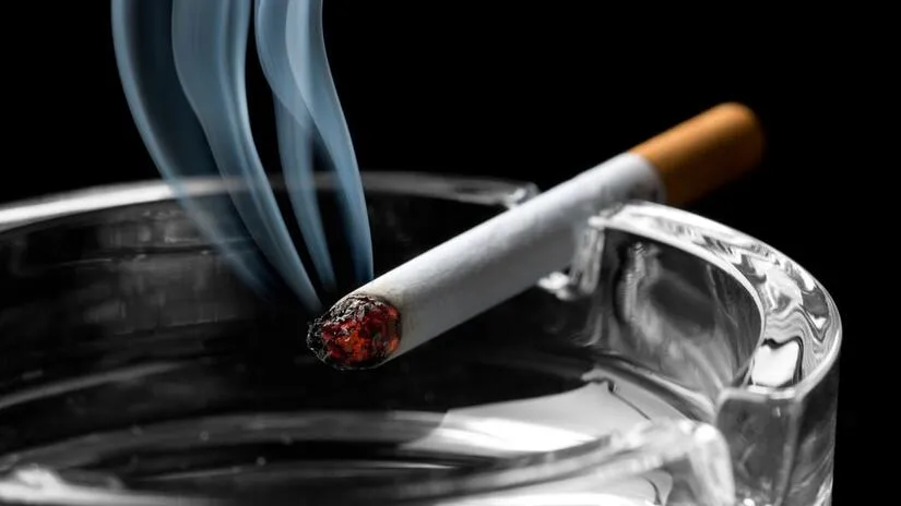 cigarette in ash tray