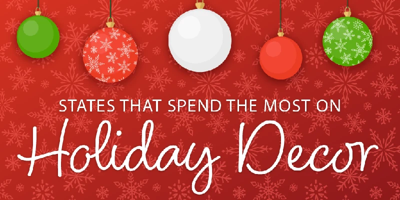 A header image for a blog about how much Americans spend on holiday decor