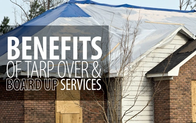 Benefits of Tarp Over and Board Up Services Blog Hero Image